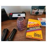 Vintage Kodak and Bell & Howell Cameras with Flashbulbs & Accessories