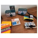 Vintage Kodak and Bell & Howell Cameras with Flashbulbs & Accessories
