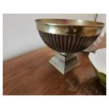 Collection of Decorative Bowls and Plates including Brass Pedestal Bowl