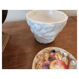 Collection of Decorative Bowls and Plates including Brass Pedestal Bowl