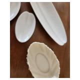 Set of 4 Lenox Porcelain Leaf-Shaped Serving Dishes