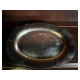 WM Rogers Paul Revere Reproduction Silver Plated Creamer & Sugar Set with Tray