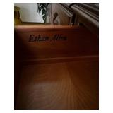 Mid-Century Ethan Allen Solid Wood Bookcase and Hutch Cabinet