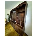 Mid-Century Ethan Allen Solid Wood Bookcase and Hutch Cabinet