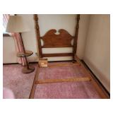 Vintage Ethan Allen Canopy Bed with Removable Top and Matching Finials