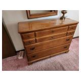 Vintage Wooden Dresser with Mirror