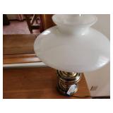 Vintage Brass and Glass Table Lamp