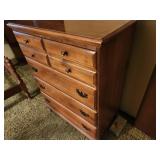 Vintage Solid Wood 5-Drawer Dresser