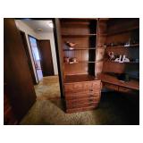 Ethan Allen Wooden Corner Desk with Hutch and Chair Set