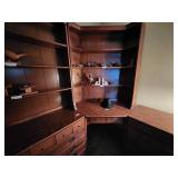 Ethan Allen Wooden Corner Desk with Hutch and Chair Set