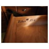 Ethan Allen Wooden Corner Desk with Hutch and Chair Set