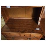 Ethan Allen Wooden Corner Desk with Hutch and Chair Set