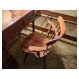 Ethan Allen Wooden Corner Desk with Hutch and Chair Set