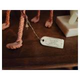 Vintage Camel Figurine and Elephant Bookends with Globe Paperweight