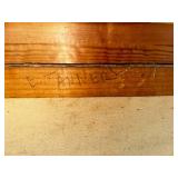 Large Framed Oil Painting of Rustic Castle Scene by E. Taner