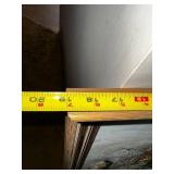 Large Framed Oil Painting of Rustic Castle Scene by E. Taner