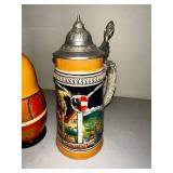 Collection of 4 Unique Decorative Items Including German Beer Stein