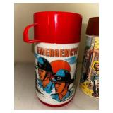 Set of 3 Vintage Aladdin Thermos Bottles with Classic Designs