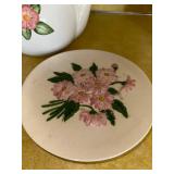 Ceramic Teapot with Floral and Bird Design