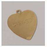 14K Gold Jewelry Assortment Including Hoop Earrings and Heart Pendant