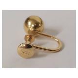 14K Gold Jewelry Assortment Including Hoop Earrings and Heart Pendant