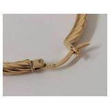 14K Gold Jewelry Assortment Including Hoop Earrings and Heart Pendant