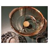 Mid-Century Modern Chip and Dip Serving Set with Metal Stand