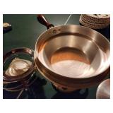 Elegant Silver-Plated Chafing Dish with Stand and Lid