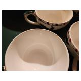 Festive Hand Decorated Lefton Holly Candy Cane and Berries Holiday China Set