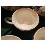 Festive Hand Decorated Lefton Holly Candy Cane and Berries Holiday China Set