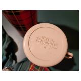 Vintage Set of Red Plaid Thermos and Canteens