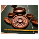 Set of 6 Handcrafted Royal Acacia Wood Serving Bowls