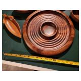 Set of 6 Handcrafted Royal Acacia Wood Serving Bowls