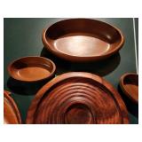 Set of 6 Handcrafted Royal Acacia Wood Serving Bowls