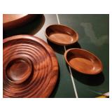 Set of 6 Handcrafted Royal Acacia Wood Serving Bowls