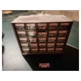 Small Parts Organizer with Various Screws and Fasteners