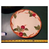 Franciscan Hand-Decorated Plate and Haeger Green Bowl Set