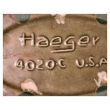 Franciscan Hand-Decorated Plate and Haeger Green Bowl Set