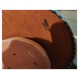 Vintage Angel Doll and Braided Christmas Wreath with Glass Tree