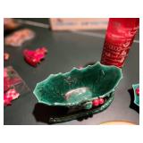 Festive Christmas Tableware Set with Holly and Snowman Designs