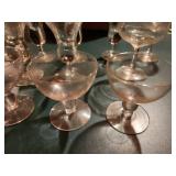 Set of 12 Vintage Crystal Wine Glasses