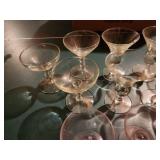 Set of 12 Vintage Crystal Wine Glasses