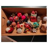 Vintage Christmas Ornament Collection with Beaded and Fabric Designs