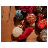 Vintage Christmas Ornament Collection with Beaded and Fabric Designs