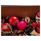 Vintage Christmas Ornament Collection with Beaded and Fabric Designs