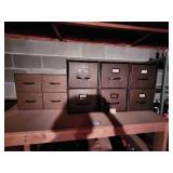 Set of 6 Vintage Woodgrain Storage Drawers