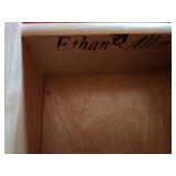 Ethan Allen Solid Wood Desk with Brass Handles