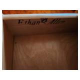 Ethan Allen Solid Wood Desk with Brass Handles