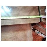 Vintage Singer Sewing Machine with Integrated Wooden Sewing Cabinet