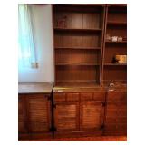 Ethan Allen Wooden Hutch with Bookcase